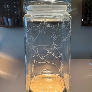 Disney Winnie the Pooh Glass Art Jar